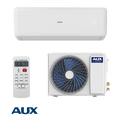 AUX Freedom ECO ASW-H09B6B4/FAR3DI-C0 inverter air conditioner with 9000 BTU capacity, white indoor unit, outdoor unit with blue fan, remote control, and energy-efficient design.