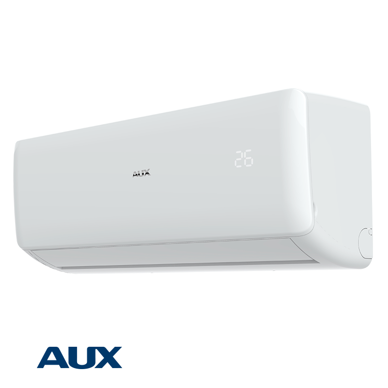 AUX Freedom ECO inverter air conditioner 9000 BTU with self-cleaning, Wi-Fi control, and energy-efficient A++/A+ rating.