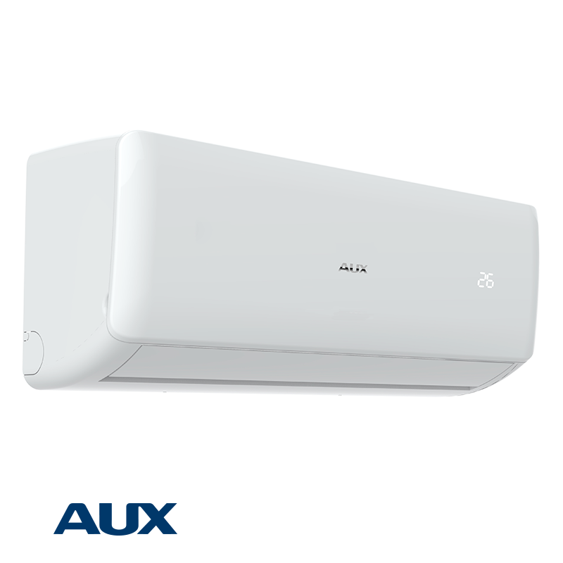 AUX Freedom ECO inverter air conditioner indoor unit in white with digital display and compact design