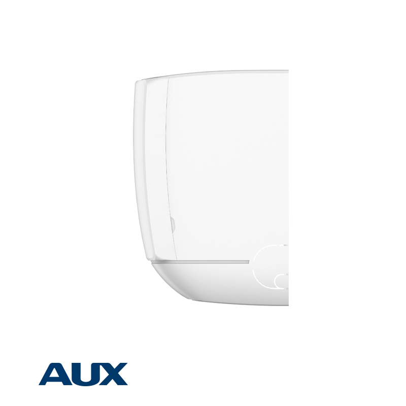 White AUX J-Smart inverter air conditioner indoor unit with A++/A+ energy rating and Wi-Fi control