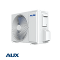 Outdoor unit of AUX J-Smart ASW-H09B5C4 inverter air conditioner with 9,000 BTU and Wi-Fi connectivity.