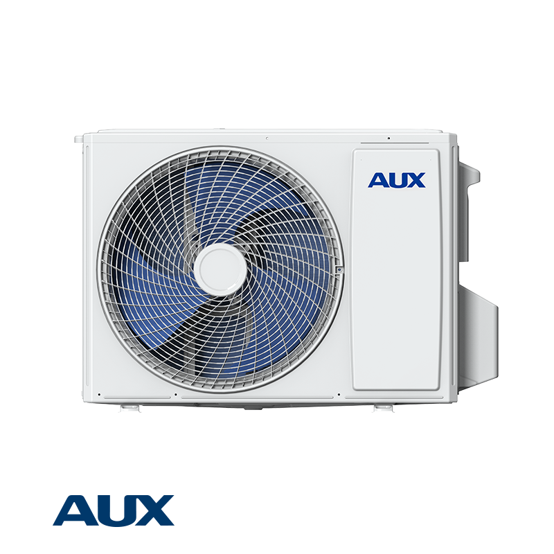 AUX Neo ASW-H09B5A4/QDR3DI-C0 inverter air conditioner with 9,000 BTU, energy-efficient A++/A+ rating, vitamin C and carbon air filters, suitable for rooms up to 18m², includes remote control and anti-corrosion outdoor unit.