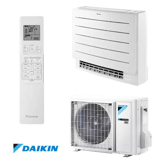 Daikin Perfera FVXM35B floor-standing inverter air conditioner with Wi-Fi control and dual airflow for 28 m² rooms