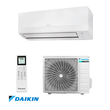 Daikin Sensira FTXC20E + RXC20E inverter air conditioner with 7,000 BTU, built-in Wi-Fi, quiet mode, eco-friendly R-32 refrigerant, and remote control.