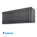 Daikin Stylish FTXA20BT inverter air conditioner with 7,000 BTU, Wi-Fi control, Coanda Effect, air filter, and elegant black wood finish.