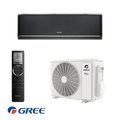 Gree Airy GWH18AVDXE-K6DNA1A black inverter air conditioner with remote and outdoor unit, 18,000 BTU, Wi-Fi enabled, energy-efficient A+++/A++ for rooms up to 35 sqm