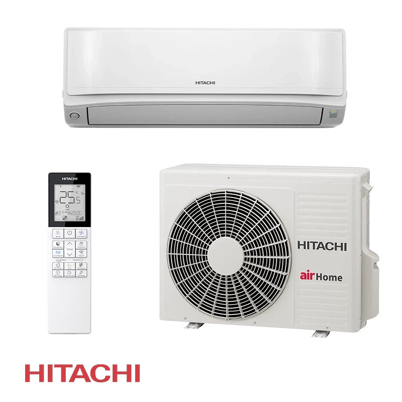 Hitachi AirHome 600 inverter air conditioner with indoor unit, outdoor unit, remote control, 18000 BTU, Wi-Fi, energy class A++ cooling and heating, suitable for rooms up to 37m².