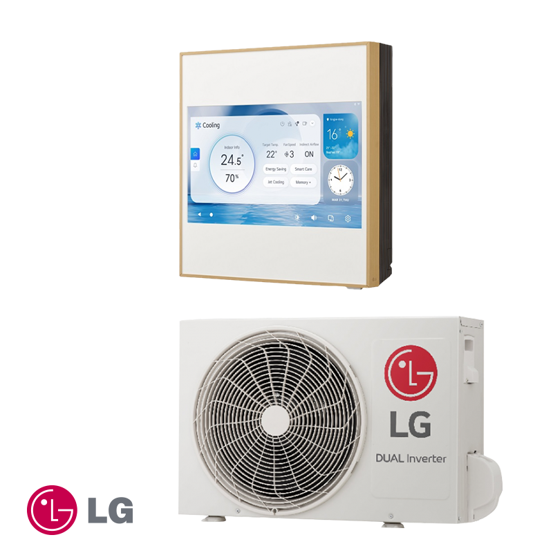 LG Gallery Premium inverter air conditioner 12,000 BTU with Wi-Fi, stylish panel, energy-efficient A++/A+, and ionizer technology