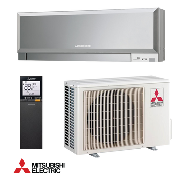 Mitsubishi Electric inverter air conditioner MSZ-EF35VGKS with indoor unit, outdoor unit, and remote control, energy efficient cooling and heating for rooms up to 25 m²