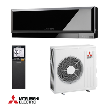Mitsubishi Electric MSZ-EF50VGKB inverter air conditioner with 18,000 BTU, silver ion filter, ultra-quiet operation, built-in Wi-Fi, and eco-friendly R-32 refrigerant.