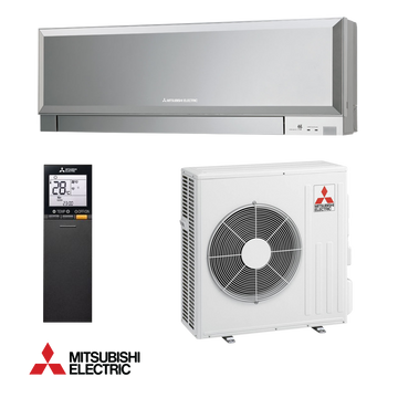 Mitsubishi Electric MSZ-EF50VGKS inverter air conditioner with 18,000 BTU, silver ion filter, ultra-quiet operation, built-in Wi-Fi, and energy-saving features.
