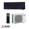 Mitsubishi Electric MSZ-LN25VGB black inverter air conditioner with Wi-Fi remote, plasma quad plus filter, ultra-quiet operation, and high energy efficiency A+++
