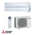 Mitsubishi Electric MSZ-LN35VGV + MUZ-LN35VG inverter air conditioner with remote control, sleek indoor unit, and efficient outdoor compressor.