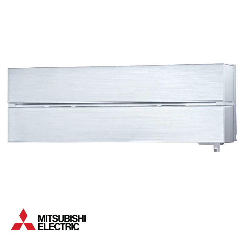 Mitsubishi Electric MSZ-LN35VGV + MUZ-LN35VG inverter air conditioner with remote control, sleek indoor unit, and efficient outdoor compressor.