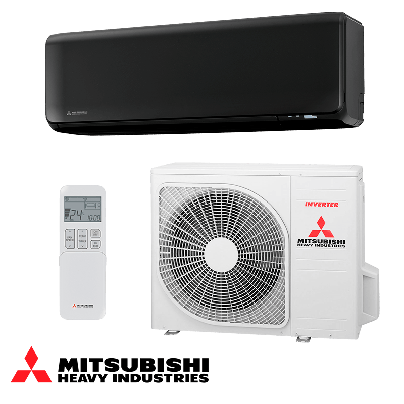 Inverter Air conditioner Mitsubishi Heavy Industries SRK 50 ZT-WFB + SRC 50 ZT-W Black / 18 000 BTU