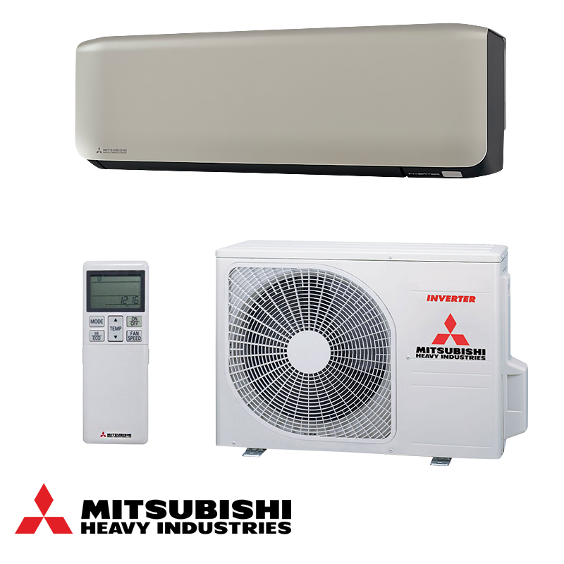 Mitsubishi Heavy Industries SRK20ZS-WFT + SRC20ZS-W inverter air conditioner with remote, energy-efficient cooling and heating for rooms up to 17m²
