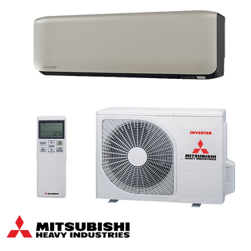 Mitsubishi Heavy Industries SRK20ZS-WFT + SRC20ZS-W inverter air conditioner with remote, energy-efficient cooling and heating for rooms up to 17m²