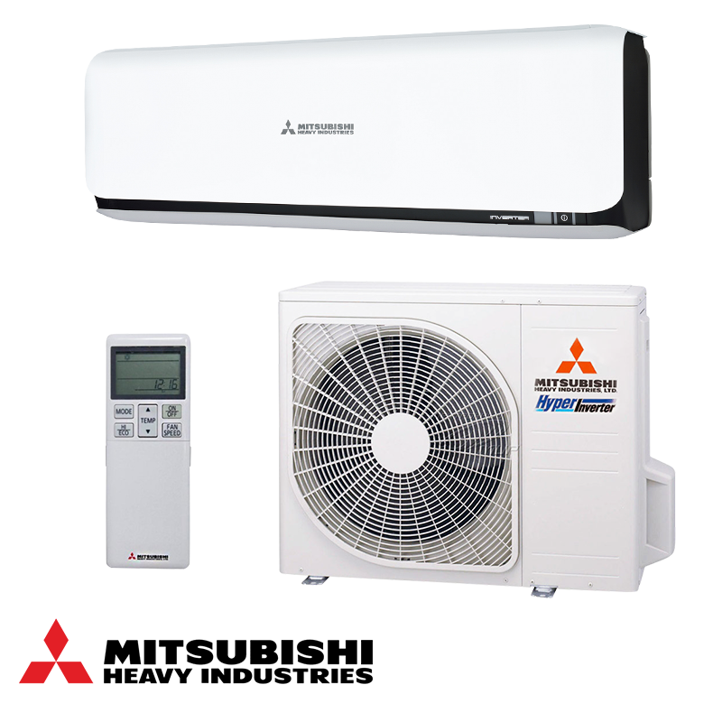 Mitsubishi Heavy Industries SRK20ZS-WB + SRC20ZS-W Inverter Air Conditioner with 7,000 BTU, Wi-Fi control, ultra-quiet operation, dual anti-allergen filtration, and energy-efficient A+++ cooling and A++ heating for rooms up to 17m².