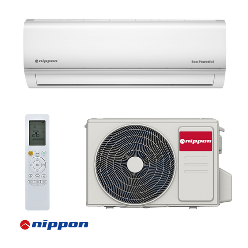 Nippon KFR 12DCB Eco Powerful inverter air conditioner with Wi-Fi, 12,000 BTU, energy-efficient A++/A+ cooling and heating, remote control, and quiet operation for rooms up to 23 square meters