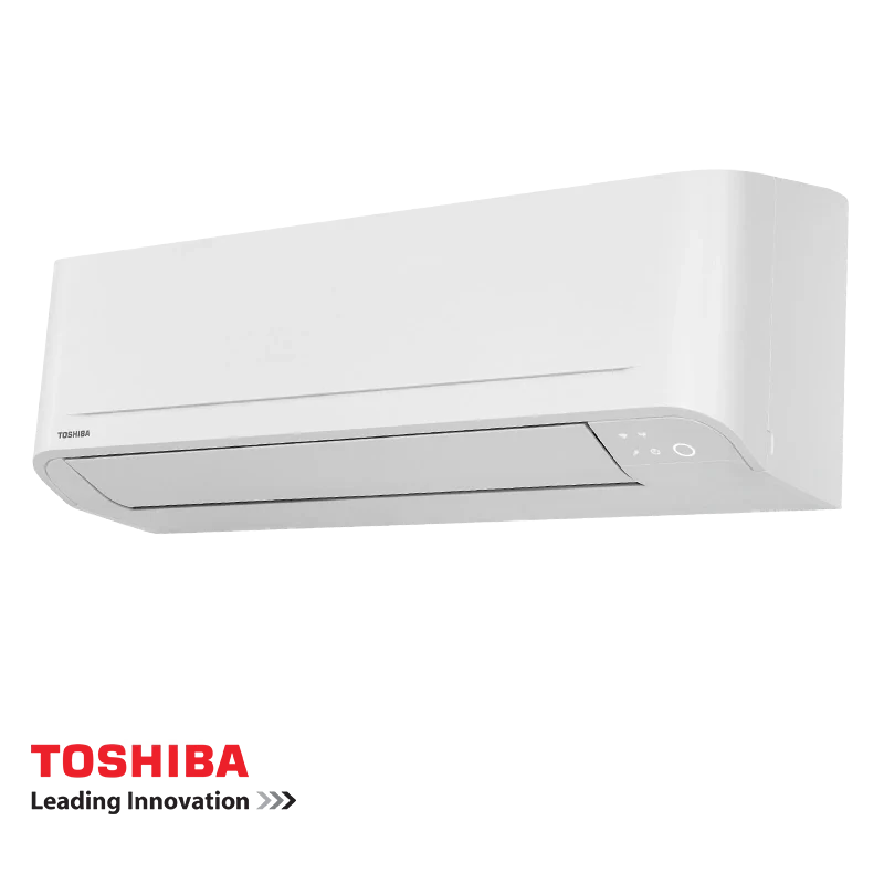 Toshiba Sumato RAS-B24B2KVG-E inverter air conditioner with remote and outdoor unit, 24,000 BTU, energy-efficient cooling and heating for rooms up to 43m².