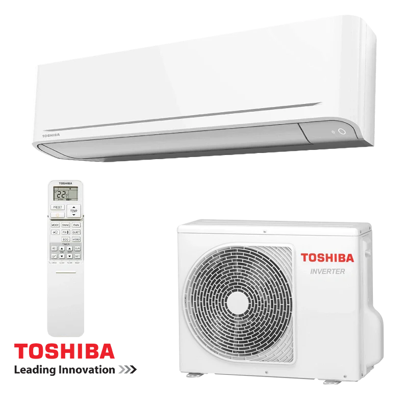 Toshiba Yukai+ RAS-B10S4KVG-E inverter air conditioner with remote and outdoor unit, 10,000 BTU, Wi-Fi control, ultra-quiet, energy-efficient cooling and heating for rooms up to 20m²