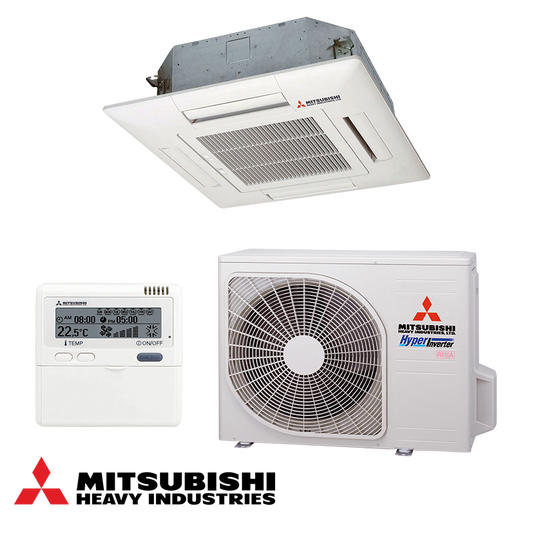 Mitsubishi Heavy Industries FDTC25VH1 /SRC25ZS-W2 Cassette Air Conditioner – 9 000 BTU