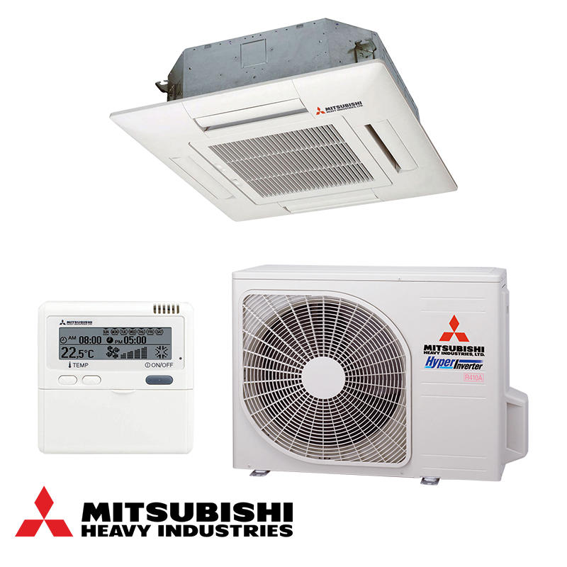 Mitsubishi Heavy Industries FDTC25VH1 /SRC25ZS-W2 Cassette Air Conditioner – 9 000 BTU