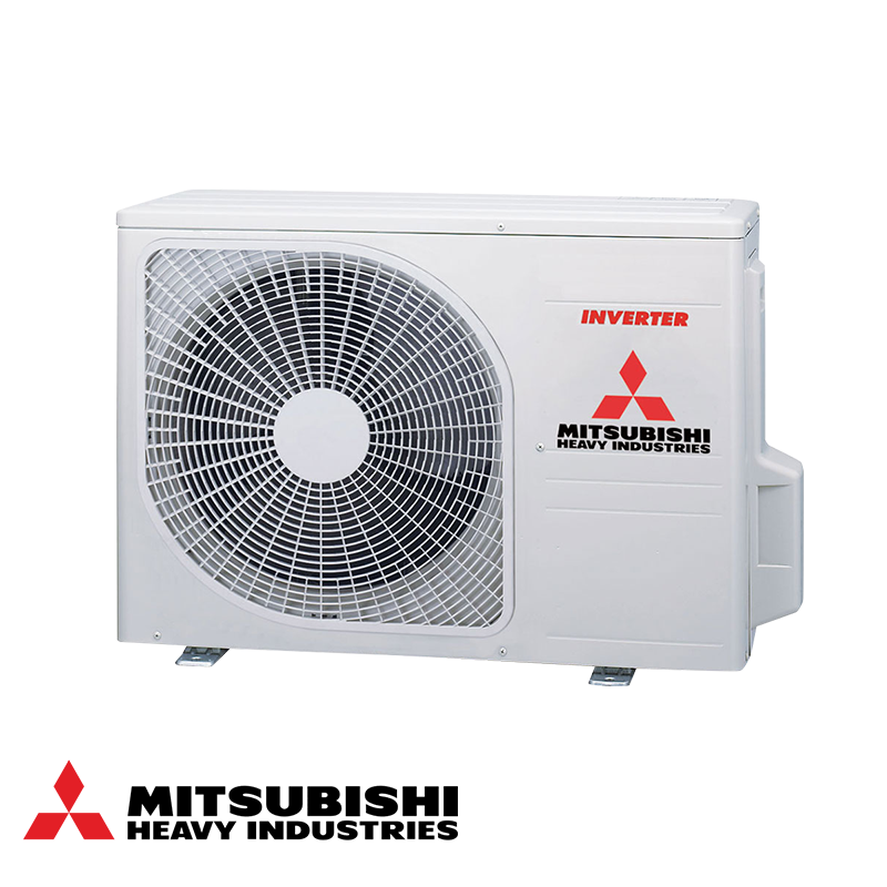 Mitsubishi Heavy Industries inverter air conditioner outdoor unit SRF50ZS-W model with energy-saving and advanced air distribution features