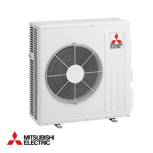 Outdoor unit of Mitsubishi Electric MSZ-AP71VGK + MUZ-AP71VG inverter air conditioner with high energy efficiency and built-in Wi-Fi control.