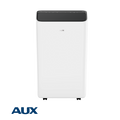 AUX AM-12C4A4/QAR2-B6 mobile inverter air conditioner with eco-friendly R290 refrigerant, 360° swivel wheels, and quiet operation for small to medium rooms.