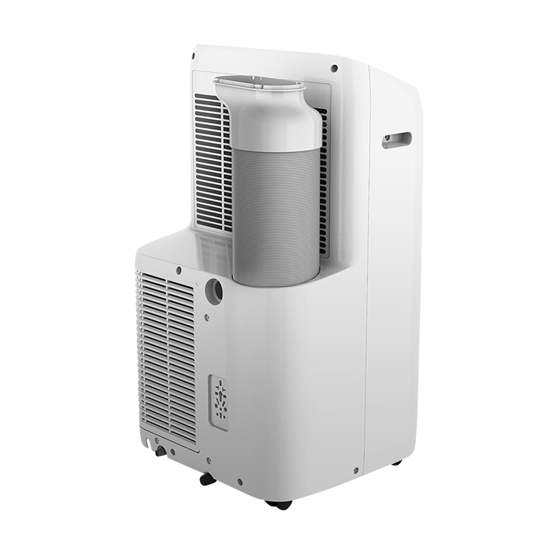 White AUX AM-12C4A4/QAR2-B6 mobile inverter air conditioner with 360° rotating wheels and eco-friendly R290 refrigerant
