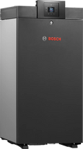 Bosch Condens 7000 WP compact condensing boiler for large buildings with cascade connection capability and high energy efficiency.