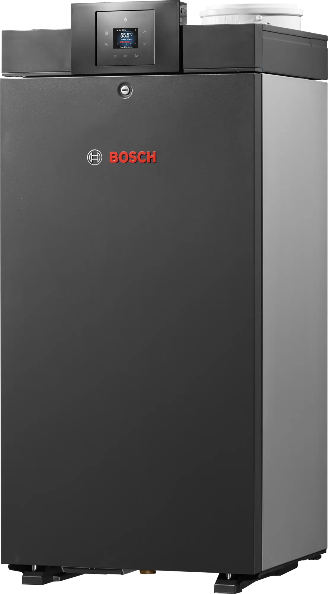 Bosch Condens 7000 WP compact and powerful condensing boiler for large buildings with cascade connection option and high energy efficiency.