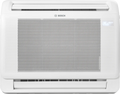 Bosch Climate 5000i M indoor console air conditioner unit with compact white design, digital display, and dual air outlets for efficient cooling and heating.