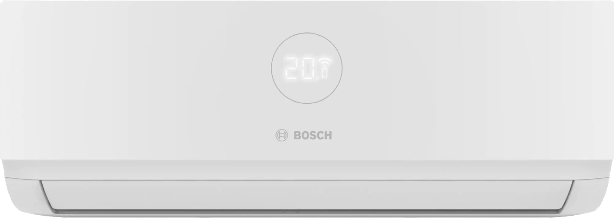 Bosch Climate 3000i indoor air conditioner unit with 3.5 kW cooling, energy-efficient A++ rating, quiet operation, smart Wi-Fi control, and eco-friendly R-32 refrigerant.