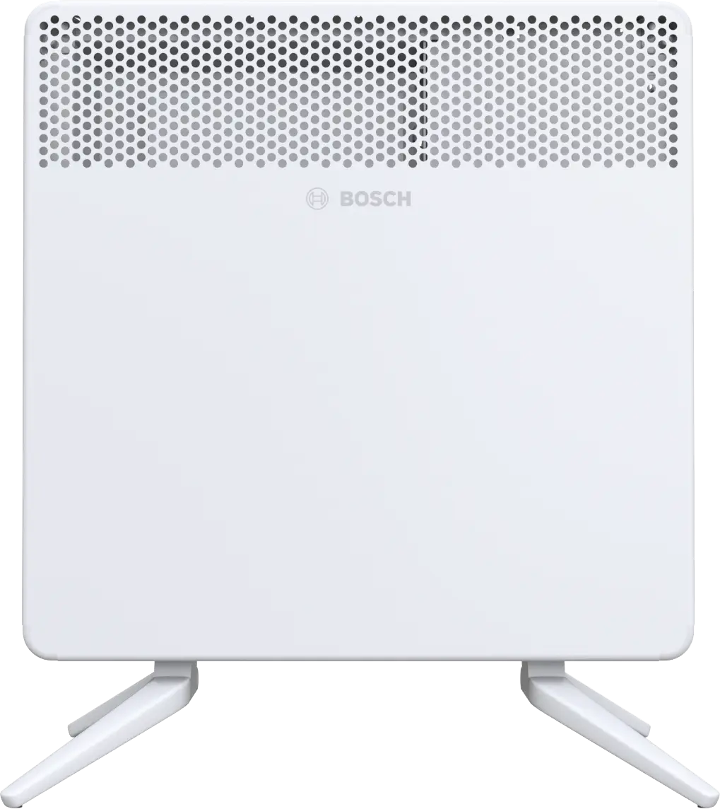 White feet accessory for Bosch Heat Convector 4000 electric convector, providing stable floor support and easy installation