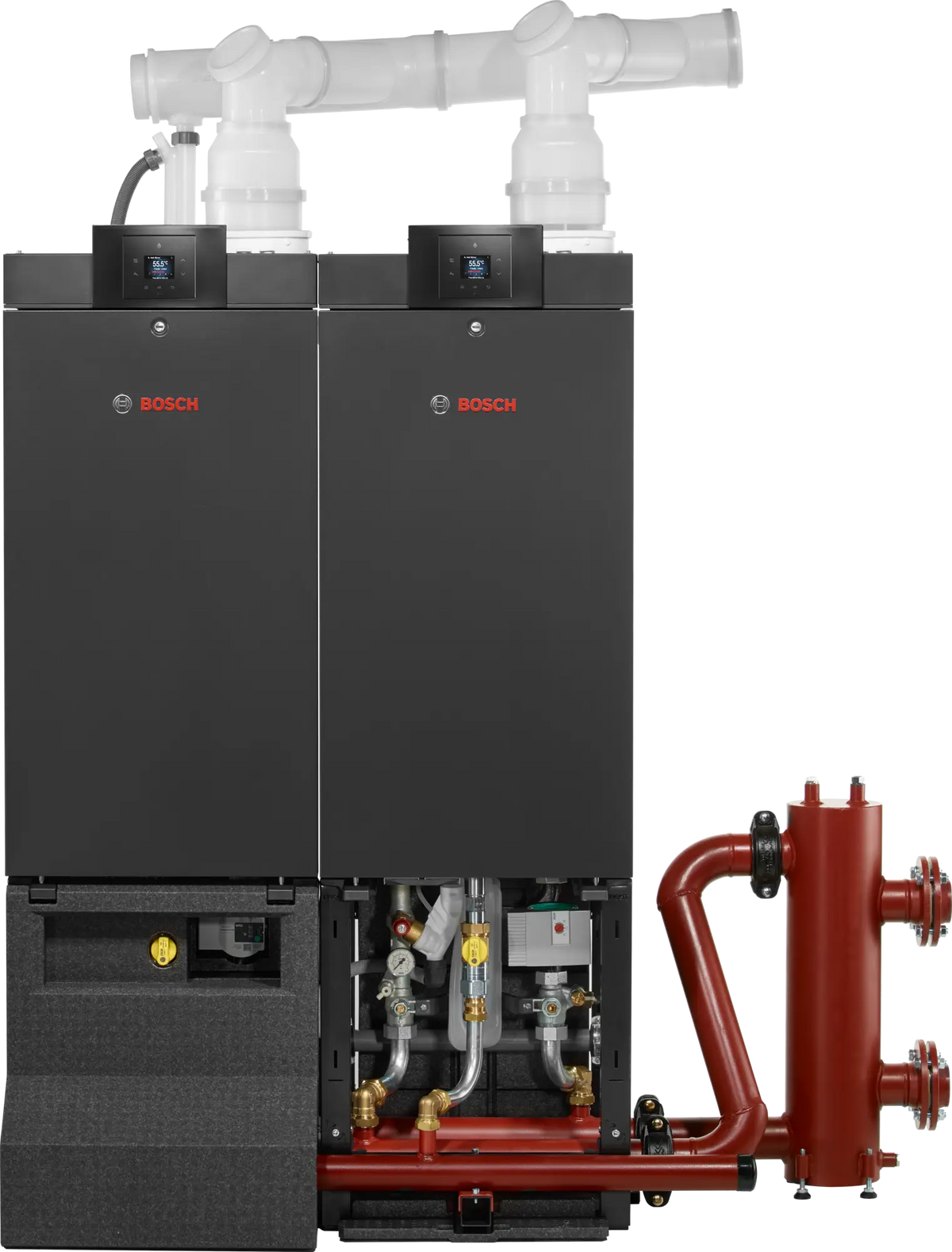 Bosch Condens 7000 WP compact condensing boiler for large buildings with cascade connection and high energy efficiency