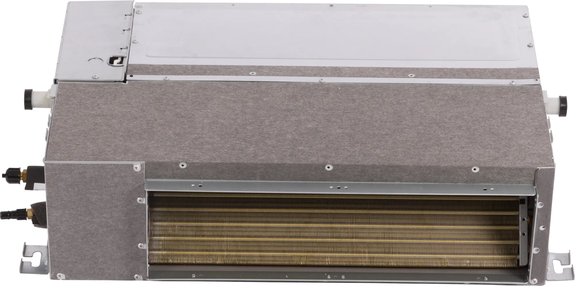 Bosch Climate 5000iU D indoor ducted air conditioning unit with flat design and large airflow for efficient heating and cooling.