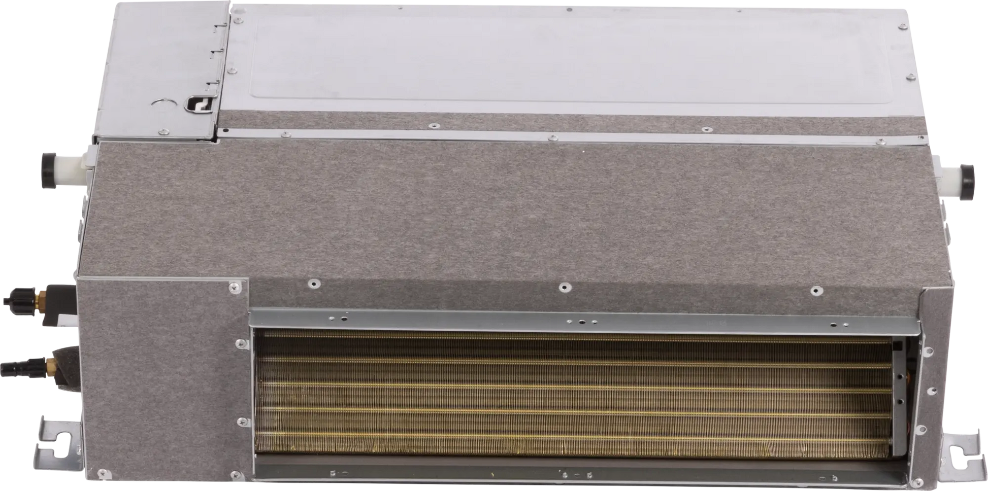 Bosch Climate 5000iU D indoor ducted air conditioning unit with flat design and large airflow for efficient heating and cooling.