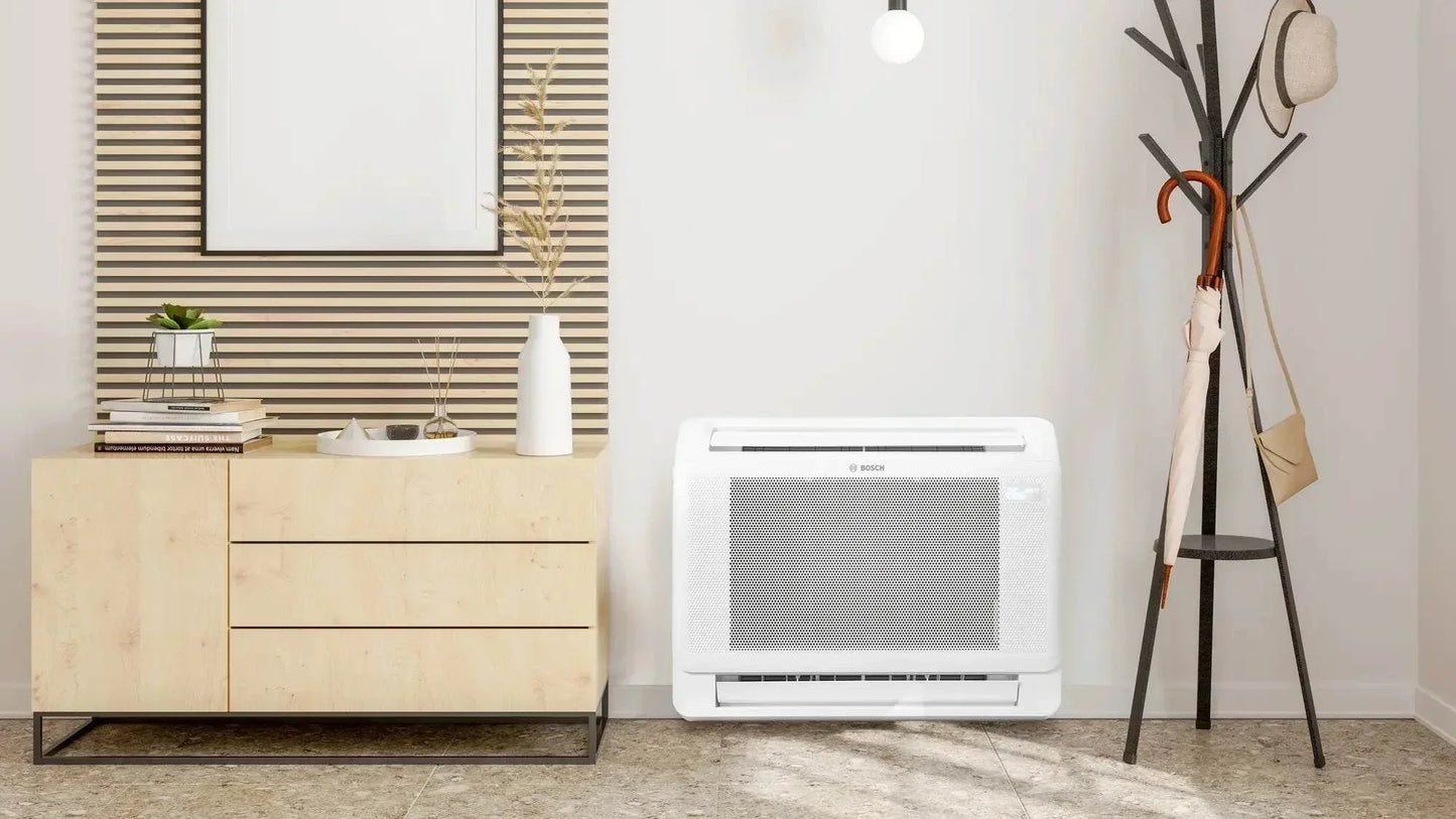 Bosch Climate 5000i M compact indoor console air conditioner unit with dual air outlets and quiet operation