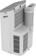 Bosch Cool 4000 portable mobile air conditioner with sleek design, LED display, remote control, and exhaust hose for efficient cooling and dehumidification.