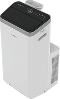 Portable Bosch Cool 4000 mobile air conditioner with LED touch display and exhaust hose for efficient cooling and dehumidification