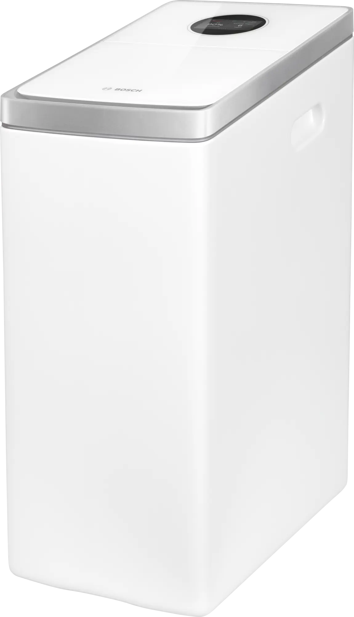 Bosch Aqua 8000i S 26-liter white water softening station with touch control and salt level sensor