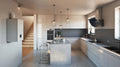 Bosch Condens 7800i W high-efficiency white wall-mounted gas boiler installed in modern kitchen interior
