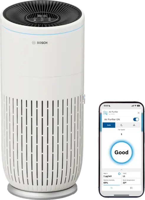 Bosch Air 6000i smart air purifier with HEPA filter and app control for large rooms