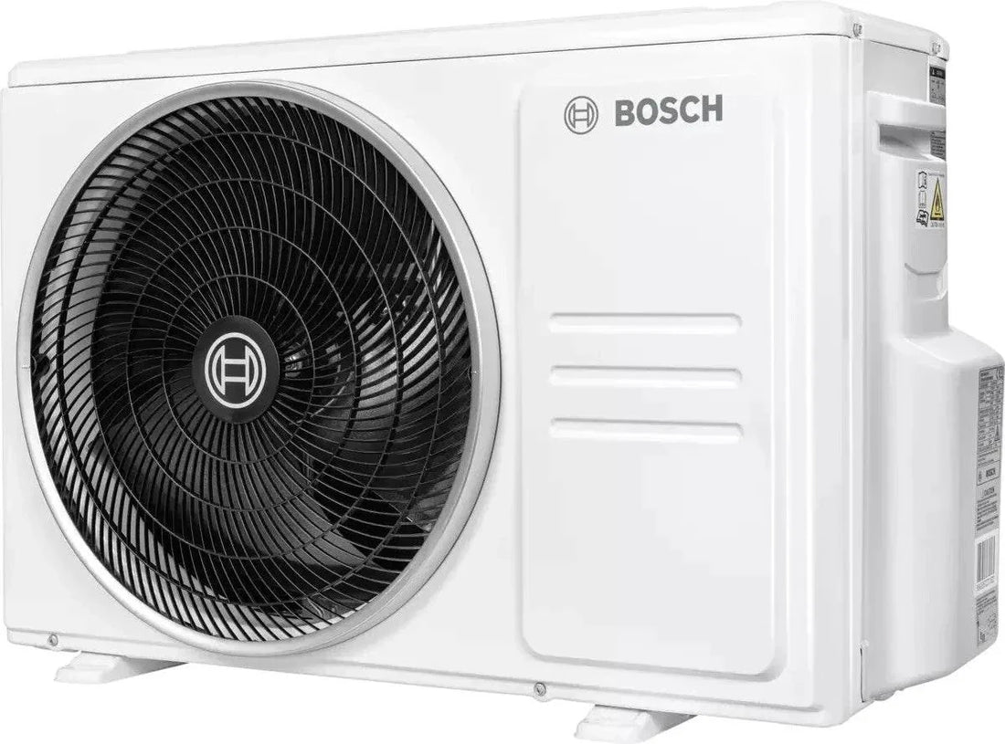 Bosch Climate 5000i split air conditioner with 2.6 kW cooling, WiFi control, and remote, energy-efficient A+++ rating