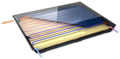High power selective solar collector with copper absorber and S-shaped tubes for efficient heat transfer