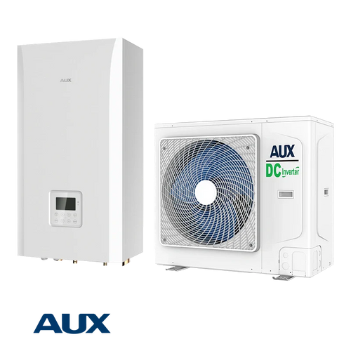 AUX ACHP-H16/4R3HA monophase heat pump with Wi-Fi, eco-friendly R-32 refrigerant, heating up to 65°C, quiet operation, and energy class A+++