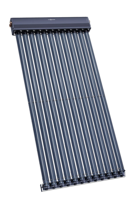 Viessmann Vitosol 300-TM vacuum tube collector with 3.03 m² dark blue heat pipe tubes and efficient heat transfer system