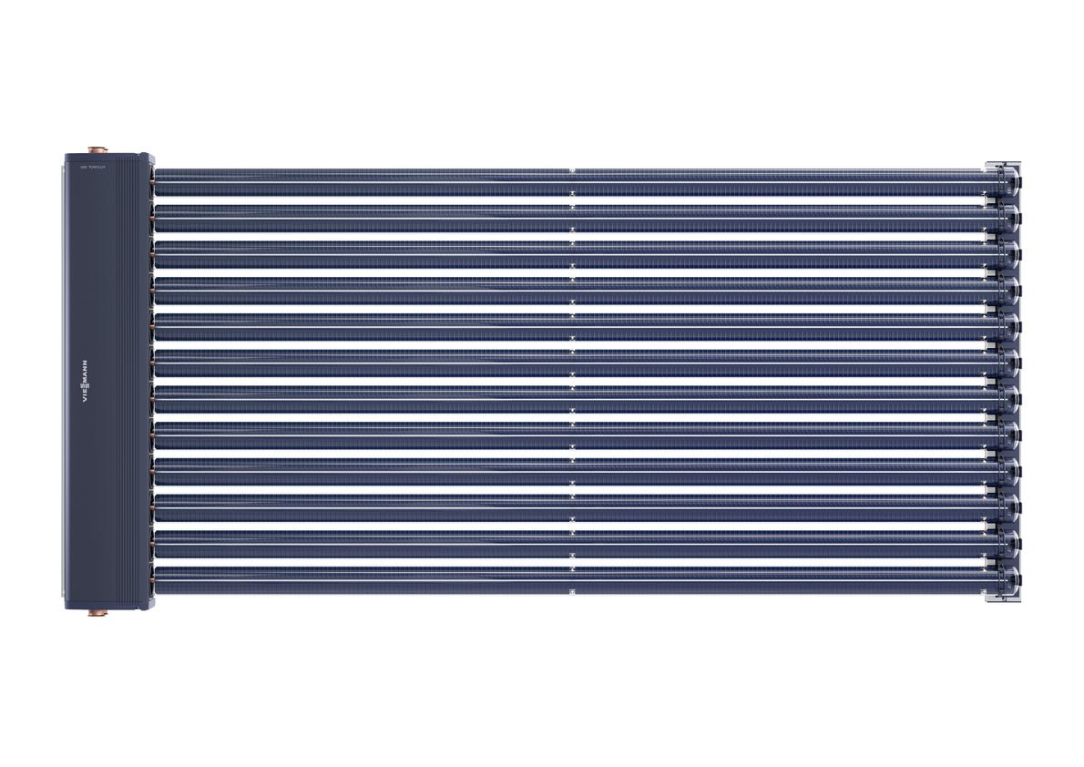 Viessmann VITOSOL Vakuumröhrenkollektor – Installationsbeispiel